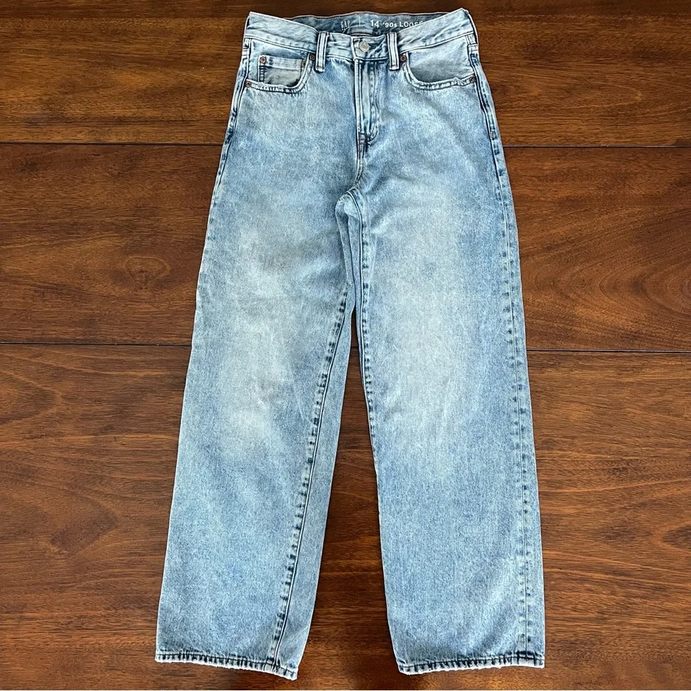 GAP Teen 100% Organic Cotton '90s Loose Jeans with Washwell (14)